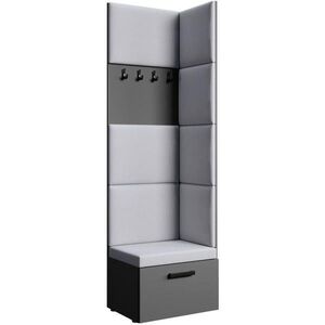 Beautysofa PŘEDSÍŇOVÁ sestava Margaret V 81/203/43 s čalouněnými panely, grafitová obraz