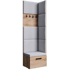 Beautysofa PŘEDSÍŇOVÁ sestava Margaret V 81/203/43 s čalouněnými panely, dub artisan obraz