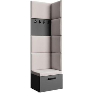 Beautysofa PŘEDSÍŇOVÁ sestava Margaret V 81/203/43 s čalouněnými panely, grafitová obraz