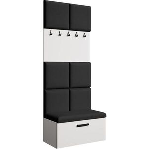 Beautysofa PŘEDSÍŇOVÁ sestava Margaret I 81/203/43 s čalouněnými panely, bílá|černá obraz