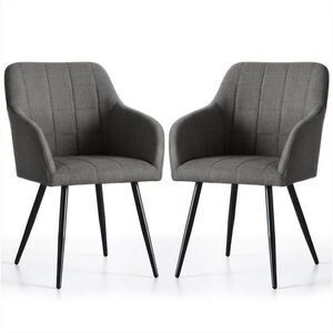RAUMHIRSCH FURNITURE ČALOUNĚNÁ ŽIDLE, sada 2 ks, kovové nohy grafitová, černá 54/82/58 obraz