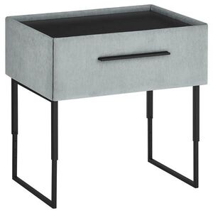 Dieter Knoll NOČNÍ STOLEK, smrk, borovice, světle modrá, 64, 3/45, 5-61, 5/45, 9 cm obraz