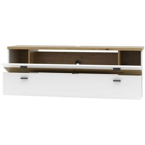 Hom`in KOMODA POD TELEVIZI, bílá, dub artisan, 150/53/40 cm obraz