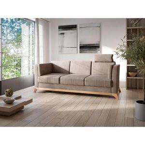 Sit & More TŘÍMÍSTNÁ POHOVKA, textil, šedohnědá obraz