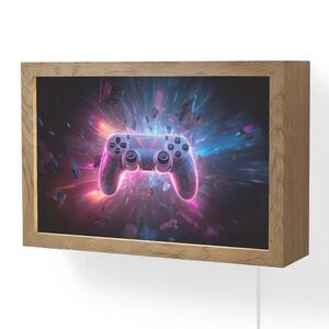 OnlyWow NÁSTĚNNÁ LAMPA Controller - Neon - Explosion - Abstraktní 30x20 cm obraz