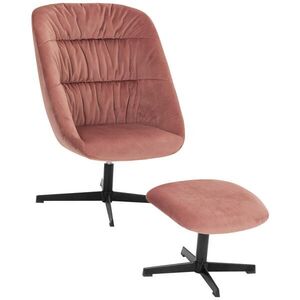 MID.YOU KŘESLO S PODNOŽKOU, textil, korály obraz