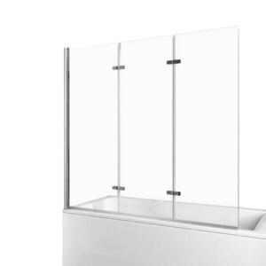EMKE SPRCHOVÁ ZÁSTĚNA pro vanu skládací s otočnou funkcí chrom 130/140 cm obraz
