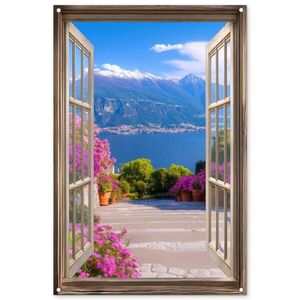 OnlyWow ZAHRADNÍ PLAKÁT Průhled - Hory - Krajina - Výhledy - Jezero 80x120 cm obraz