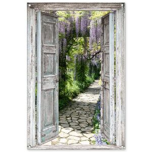 OnlyWow ZAHRADNÍ PLAKÁT Průhled - Les - Kameny - Jaro 80x120 cm obraz