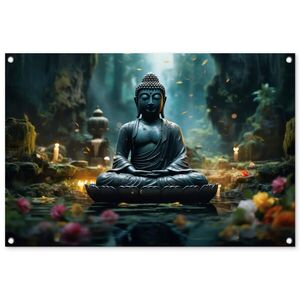 OnlyWow ZAHRADNÍ PLAKÁT Buddha - Socha - Buddha - Zen - Umění - Buddha 90x60 cm obraz