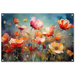 OnlyWow ZAHRADNÍ PLAKÁT Květiny - Akvarel - Umění - Botanické - Příroda 90x60 cm obraz