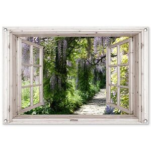 OnlyWow ZAHRADNÍ PLAKÁT Vistárie - Květiny - Pohled - Strom - Jaro 90x60 cm obraz