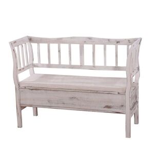MCW LAVIČKA S ÚLOŽNÝM PROSTOREM SHABBY-LOOK Krémově bílá obraz