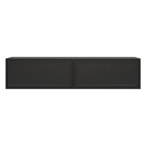 Selsey TV stolek Velveto zavěšené se dvěma klopami, Černý, 140cm obraz