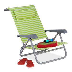 Relaxdays LEHÁTKO zelené bílé pruhované skládací obraz