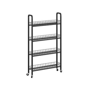 Vicco MOBILNÍ PODSTAVEC Rolivo Černá 58 x 15 cm se 4 přihrádkami obraz
