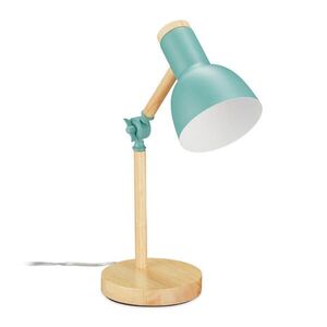 Relaxdays LAMPA Zelená stolní dřevo E14 obraz