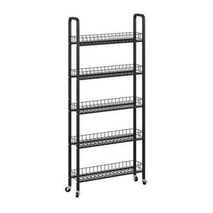 Vicco MOBILNÍ PODSTAVEC Rolivo Černá 58 x 15 cm s 5 přihrádkami obraz