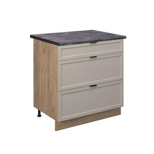 Vicco SPODNÍ SKŘÍŇKA KUCHYŇSKÉ LINKY Fame-Line GreyBeige 80 cm se 3 zásuvkami, PD Antracit obraz