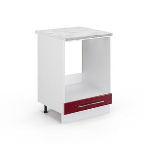 Vicco SKŘÍŇKA NA VESTAVĚNOU TROUBU Fame-Line Bordó červená vysoký lesk 60 cm , PD Mramor obraz