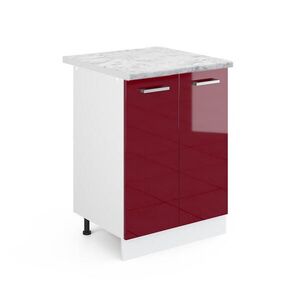 Vicco SPODNÍ SKŘÍŇKA KUCHYŇSKÉ LINKY R-Line Červená vysoký lesk 60 cm s pracovní deskou obraz