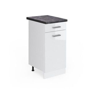 Vicco SPODNÍ SKŘÍŇKA KUCHYŇSKÉ LINKY R-Line Bílá vysoký lesk 40 cm , PD Antracit obraz