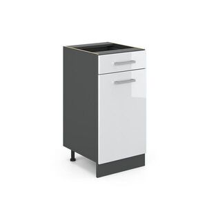 Vicco SPODNÍ SKŘÍŇKA KUCHYŇSKÉ LINKY R-Line Bílá vysoký lesk 40 cm bez pracovní desky obraz