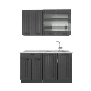 Vicco JEDNOTKOVÁ KUCHYNĚ Fame-Line Tmavě šedá 140 cm , PD Mramor obraz