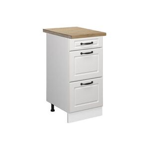 Vicco SPODNÍ SKŘÍŇKA KUCHYŇSKÉ LINKY R-Line Bílý venkovský dům 40 cm se zásuvkami, PD Dub obraz