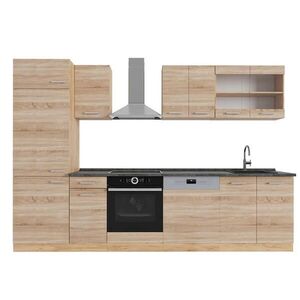 Vicco KUCHYŇSKÝ KOUT R-Line Dub Sonoma/Goldkraft 300 cm , PD Antracit obraz