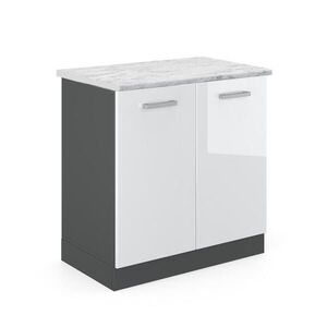 Vicco SKŘÍŇKA POD DŘEZ R-Line Bílá vysoký lesk 80 cm PD Mramor obraz