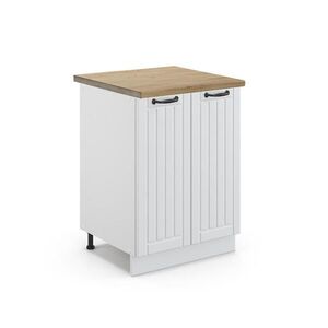 Vicco SPODNÍ SKŘÍŇKA KUCHYŇSKÉ LINKY Fame-Line Bílý venkovský dům 60 cm , PD Dub obraz