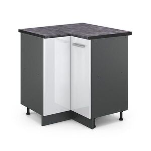 Vicco ROHOVÁ SKŘÍŇKA R-Line Bílá vysoký lesk 75.6 cm , PD Antracit obraz