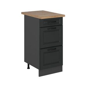 Vicco SPODNÍ SKŘÍŇKA KUCHYŇSKÉ LINKY R-Line Antracitový venkovský dům 40 cm se zásuvkami, PD Dub obraz