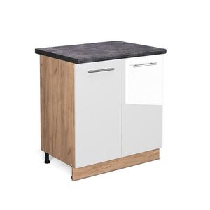 Vicco SKŘÍŇKA POD DŘEZ Fame-Line Bílá vysoký lesk 80 cm , PD Antracit obraz