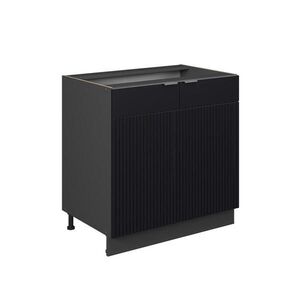Vicco SPODNÍ SKŘÍŇKA KUCHYŇSKÉ LINKY Fame-Line, Černý pruhovaný/Antracit, 80 cm bez pracovní desky obraz