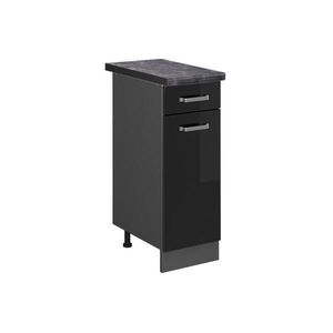 Vicco SPODNÍ SKŘÍŇKA KUCHYŇSKÉ LINKY R-Line Černý vysoký lesk 30 cm , PD Antracit obraz