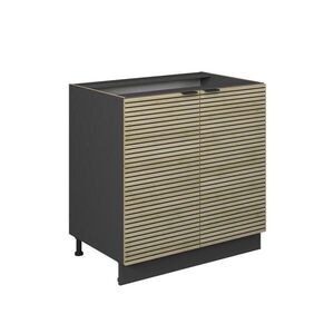 Vicco SPODNÍ SKŘÍŇKA KUCHYŇSKÉ LINKY Fame-Line, Dubový panel/Antracit, 80 cm bez pracovní desky obraz