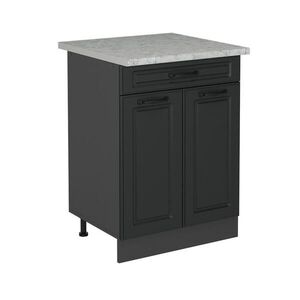 Vicco SPODNÍ SKŘÍŇKA KUCHYŇSKÉ LINKY R-Line Antracitový venkovský dům 60 cm PD Mramor obraz