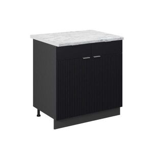 Vicco SPODNÍ SKŘÍŇKA KUCHYŇSKÉ LINKY Fame-Line Černý pruhovaný 80 cm , PD Mramor obraz