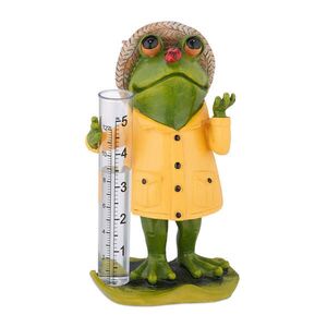 Relaxdays DEŠŤOMĚR Vícebarevný Žába Polyresin 19 cm obraz