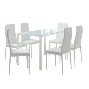 Vicco JÍDELNÍ SET Grand Bílá 120 x 75 cm se 6 židlemi obraz