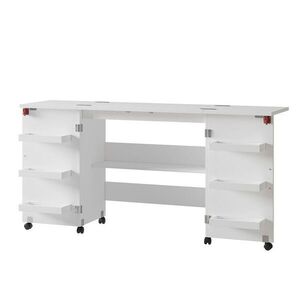 Vicco ŠICÍ STŮL Carmen Bílá 160 x 80.2 cm se 6 policemi obraz