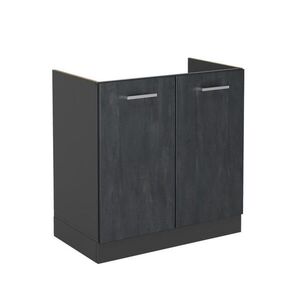 Vicco SKŘÍŇKA POD DŘEZ R-Line Černý beton 80 cm bez pracovní desky obraz