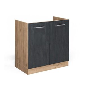 Vicco SKŘÍŇKA POD DŘEZ R-Line Černý beton 80 cm bez pracovní desky obraz