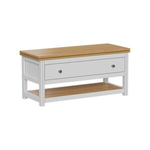 Vicco KONFERENČNÍ STŮL Vikla Bílá/dub 100 x 40 cm s rozkládací deskou stolu obraz