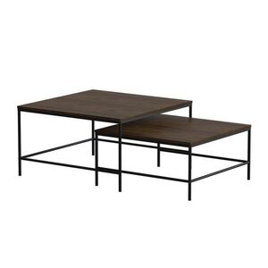 Vicco STOLEČEK KÁVOVÝ STOLÍK Ramio Rustikální dub/černá 80 x 80 cm 2 díly obraz