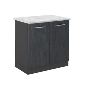 Vicco SKŘÍŇKA POD DŘEZ R-Line Černý beton 80 cm PD Mramor obraz