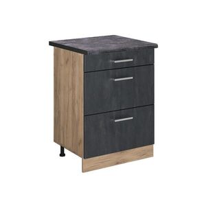 Vicco SPODNÍ SKŘÍŇKA KUCHYŇSKÉ LINKY R-Line Černý beton 60 cm PD Antracit obraz