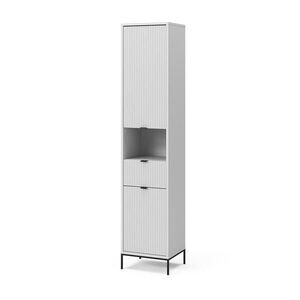 Vicco KOUPELNOVÁ SKŘÍŇKA Eliza Bílá 40 x 190 cm s dvířky a zásuvkou obraz